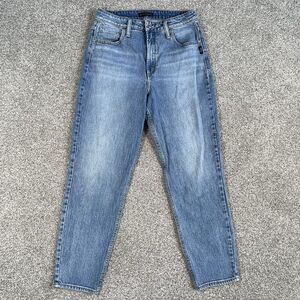 Silver Jeans Co HIGH RISE MOM JEANS Denim Tapered Womens Size 28x27